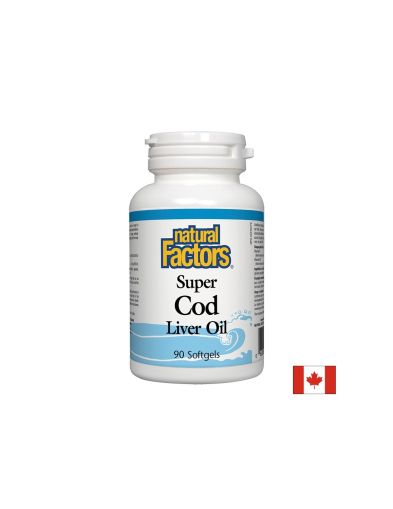 Super Cod Liver Oil/ Черен дроб на треска (масло) 1100 mg х 90 софтгел капсули Natural Factors