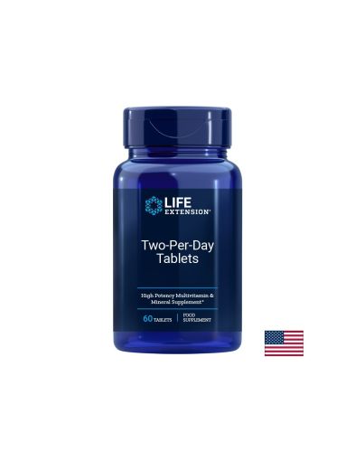 Мултивитамини 2 на ден | Two-Per-Day Multivitamin | Life Extesion, 60 табл. 