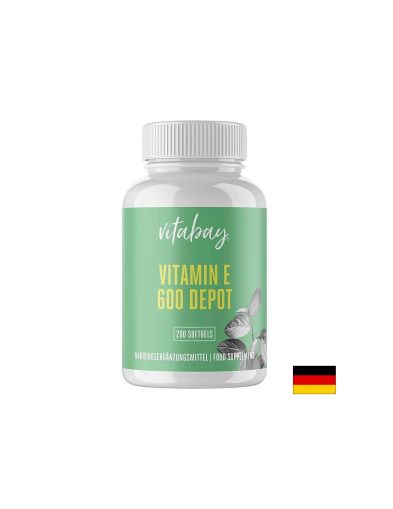 Vitamin E - Витамин Е 300 IU, 200 софтгел капсули Vitabay