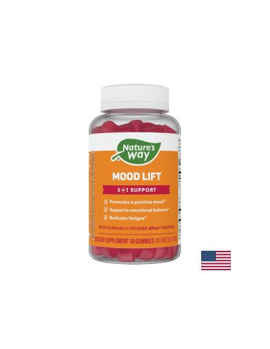 Емоционален баланс и добро настроение - Формула с екстракт от шафран Mood Lift, 60 желирани таблетки Nature’s Way