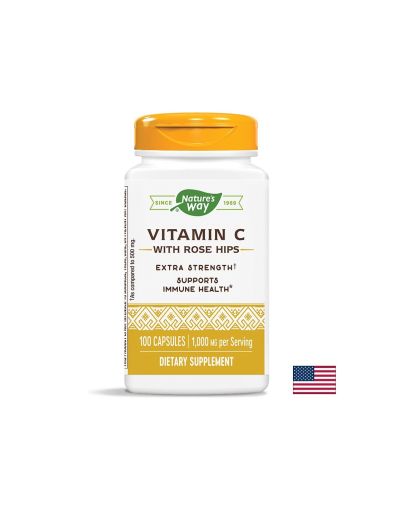 Витамин Ц 1000 мг & Шипка | Vitamin C & Rose Hips | Nature’s Way, 100 капс. 