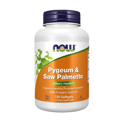 Пигеум и Сау Палмето с  масло от Тиквени семки | Pygeum & Saw Palmetto | Now Foods, 120 драж. 