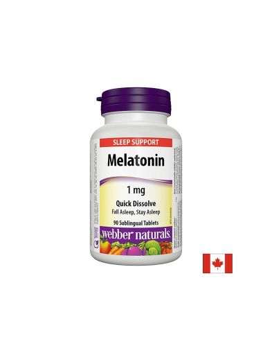 Мелатонин 1 мг | Melatonin | Webber Naturals, 90 табл.
