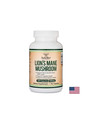 Лъвска грива 1000 мг | Lion’s Mane Mushroom  | Double Wood, 120 капс.