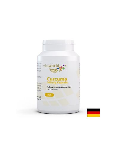 Куркума 500 мг и Пиперин | Curcuma 500 + Piperin  |  Vitaworld®, 120 капс.