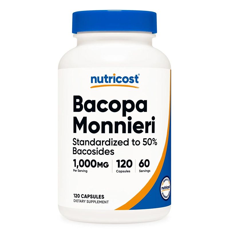 Бакопа Мониери 500 мг | Bacopa Monnieri | Nutricost , 120 капс.