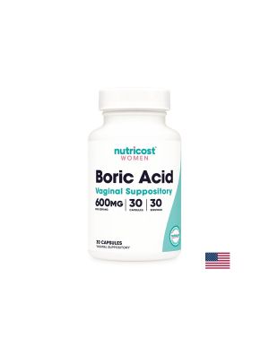 Борна киселина 600 мг | Boric Acid | Nutricost,  30 капс.