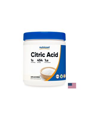 Лимонена киселина | Citric Acid Powder | Nutricost, 454 г прах