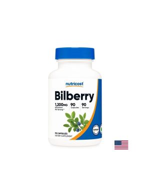 Черна боровинка 300 мг | Bilberry | Nutricost, 90 капс.