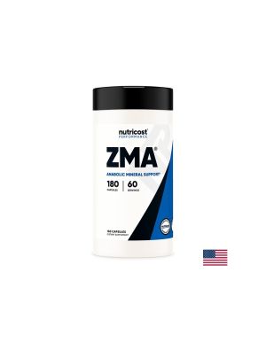 Магнезий, витамин Б6 и Цинк | ZMA | Nutricost , 180 капс.