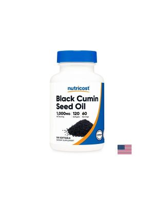 Черен кимион (масло от семена) 500 мг | Black Cumin Seed Oil | Nutricost, 120 софтгел капс.