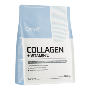 Колаген + Витамин Ц  400 гр | Хидролизиран | Collagen + Vitamin C | Ostrovit, 40 дози