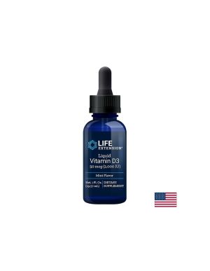 Витамин Д3 течен 2000 IU / 50 мкг | Vitamin D3 | Life Extension, 29.57 мл