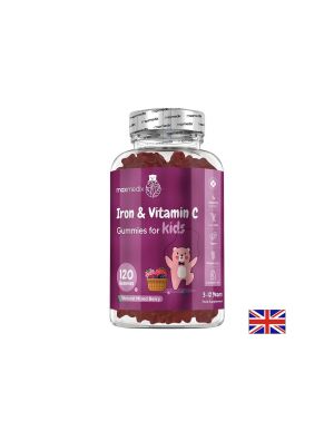 Анемия - Желязо 7 mg + Витамин С 10 mg (за деца), 120 желирани таблетки, с вкус на горски плодове