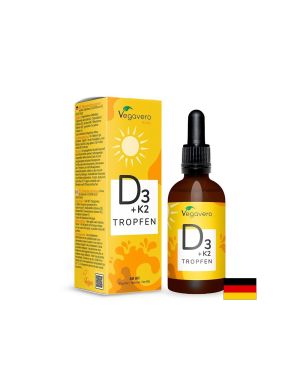 Витамин Д3 + К2 | D3+K2 Tropfen | Vegavero, 60 мл капки