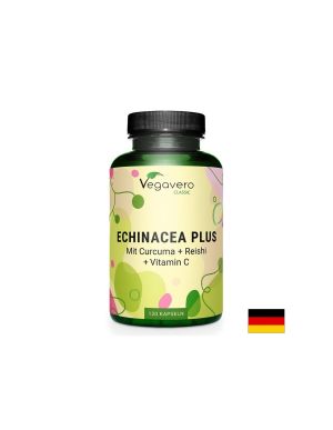 Ехинацея + Куркума, Рейши и витамин Ц | Echinacea plus mit Curcuma + Reishi + Vitamin C | Vegavero, 120 капс.
