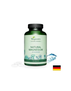 Natural Magnesium/ Натурален морски магнезий, 180 таблетки, 100% Vegan Vegavero