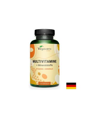 Мултивитамини и минерали (веган формула) | Multivitamine + Mineralstoffe | Vegavero, 120 капс.