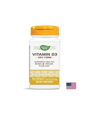 Vitamin D3 Dry Form/ Витамин D3 (сух) 400 IU х 100 капсули Nature’s Way