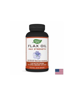 Ленено масло 1300 мг | Flax Oil Max Strenght 57% ALA | Nature’s Way, 200 капс.