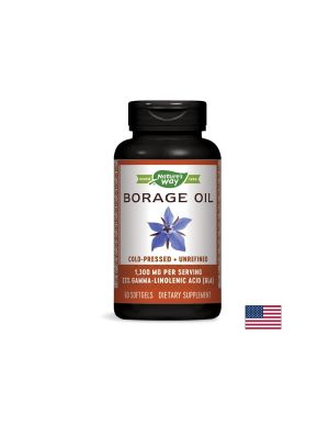 Пореч Масло 1300 мг | Borage Oil 23% GLA | Nature’s Way, 60 капс.
