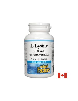  Л - Лизин 500 мг | L- Lysine |, 90 капсули Natural Factors, 90 капс.