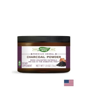 Активен Въглен от Кокосов орех | Coconut Charcoal Activated Powder | Nature’s Way, 56 гр.