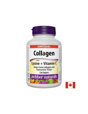 Колаген 500 мг с Лизин и Витамин Ц |  Collagen with Lysine + Vitamin C | Webber, 120 табл.
