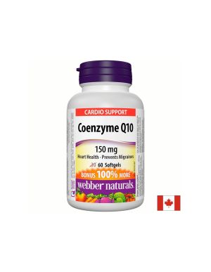 Коензим CoQ10 150 мг | Coenzyme Q10 | Webber,  60 софтгел 