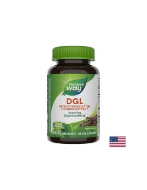 Деглициризиран сладник | Женско биле | DGL Licorice Extract | Nature’s Way, 100 дъвчащи табл.