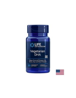 Растителна DHA | Vegetarian Sourced DHA | Life Extension, 30 софтгел капс.