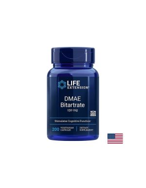ДМАЕ  Битартарат 150 мг | DMAE Bitartrate | Life Extension, 200 капс.