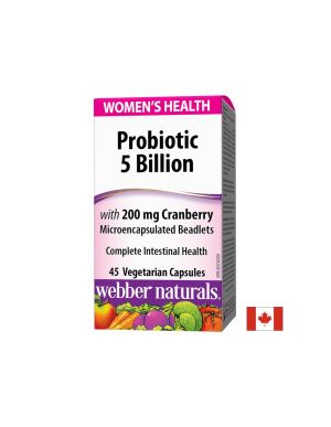 Пробиотик за жени с Червена боровинка 5 щама, 5 млрд | Probiotic Women`s Health | Webber Naturals, 45 капс.