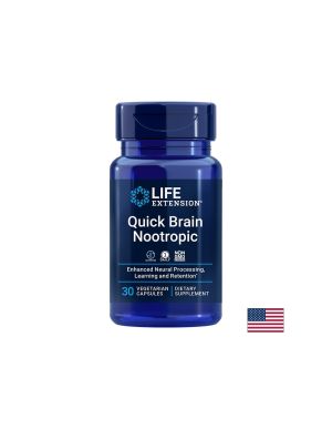 За силна памет и коцентрация | Quick Brain Nootropic | Life Extension, 30 капс.