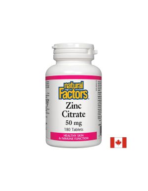 Цинк цитрат 50 мг | Zinc Citrate | Natural Factors, 180 табл.