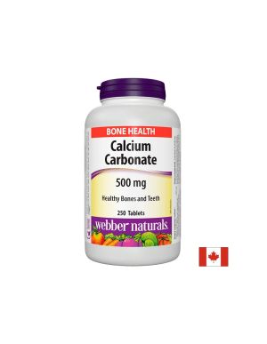 Калций карбонат 500 мг | Calcium Carbonate | Webber Naturals, 250 табл.