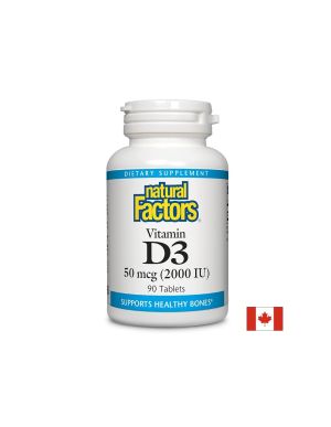 Vitamin D3 / Витамин D3, 2000 IU, 90 таблетки Natural Factors