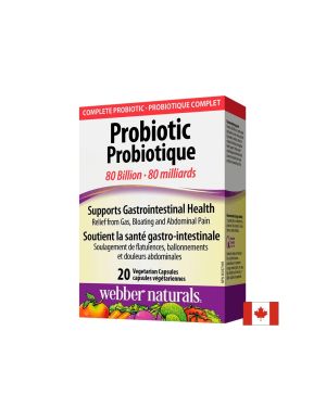 Пробиотик 80 млрд | Probiotic 80 billion | Webber Naturals, 20 капс.
