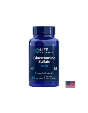 Глюкозамин Сулфат 750 мг | Glucosamine Sulfate | Life Extension, 60 капс.