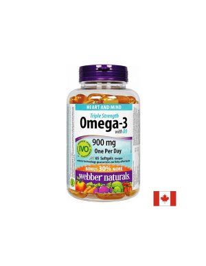 Omega-3 Triple Strength + Vitamin D3 - Омега-3 (тройна концентрация) + Витамин D3 1000 IU, 65 софтгел капсули