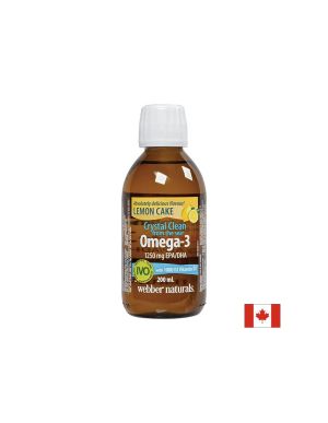 Течна Омега 3 + Витамин Д3 1000 IU | EPA/DHA 750/500 | Liquid Omega 3 | Webber Naturals, 200 мл.
