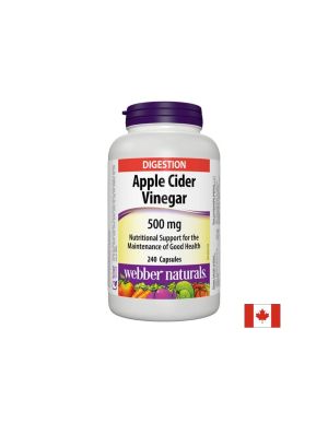 Ябълков оцет 500 мг | Apple Cider Vinegar | Webber Naturals,  240 капс.
