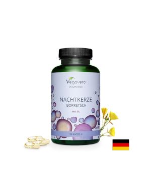 Студенопресовано масло от Вечерна иглика и Пореч | Nachtkerze Borretsch Bio öl | Vegavero, 90 капс.