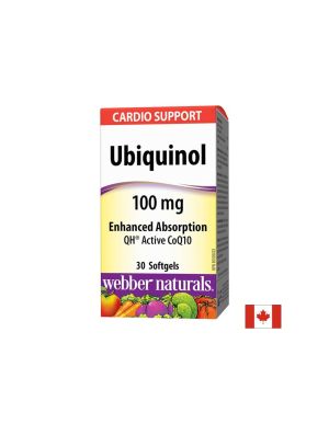 Убиквинол 100 мг | Ubiquinol Active CoQ10 | Webber Naturals, 30 капс.