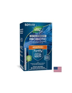 Пробиотик + пребиотици 50+ 50 млрд | Probiotic Extra Strength | Nature's Way, 30 капс.