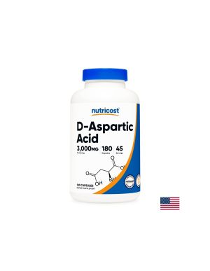 Д - Аспарагинова Киселина | D - Aspartic Acid | Nutricost, 180 капс.