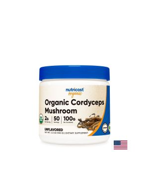 Кордицепс на прах | Cordyceps Organic | Nutricost , 100 гр.
