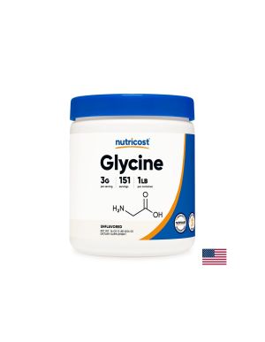 Глицин на прах | Glycine powder | Nutricost , 454 г