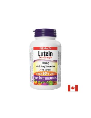 Лутеин 20 мг + Зеаксантин 3.5 мг | Lutein & Zeaxanthin | Webber Naturals, 45 драж.