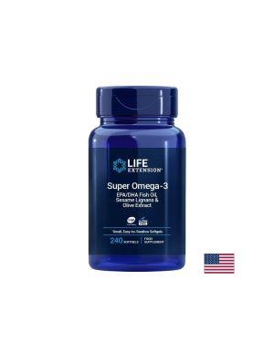 Супер Омега-3 (с лигнан от сусам и екстракт от маслина) | Super Omega-3 | Life Extension, 240 софтгел капс.